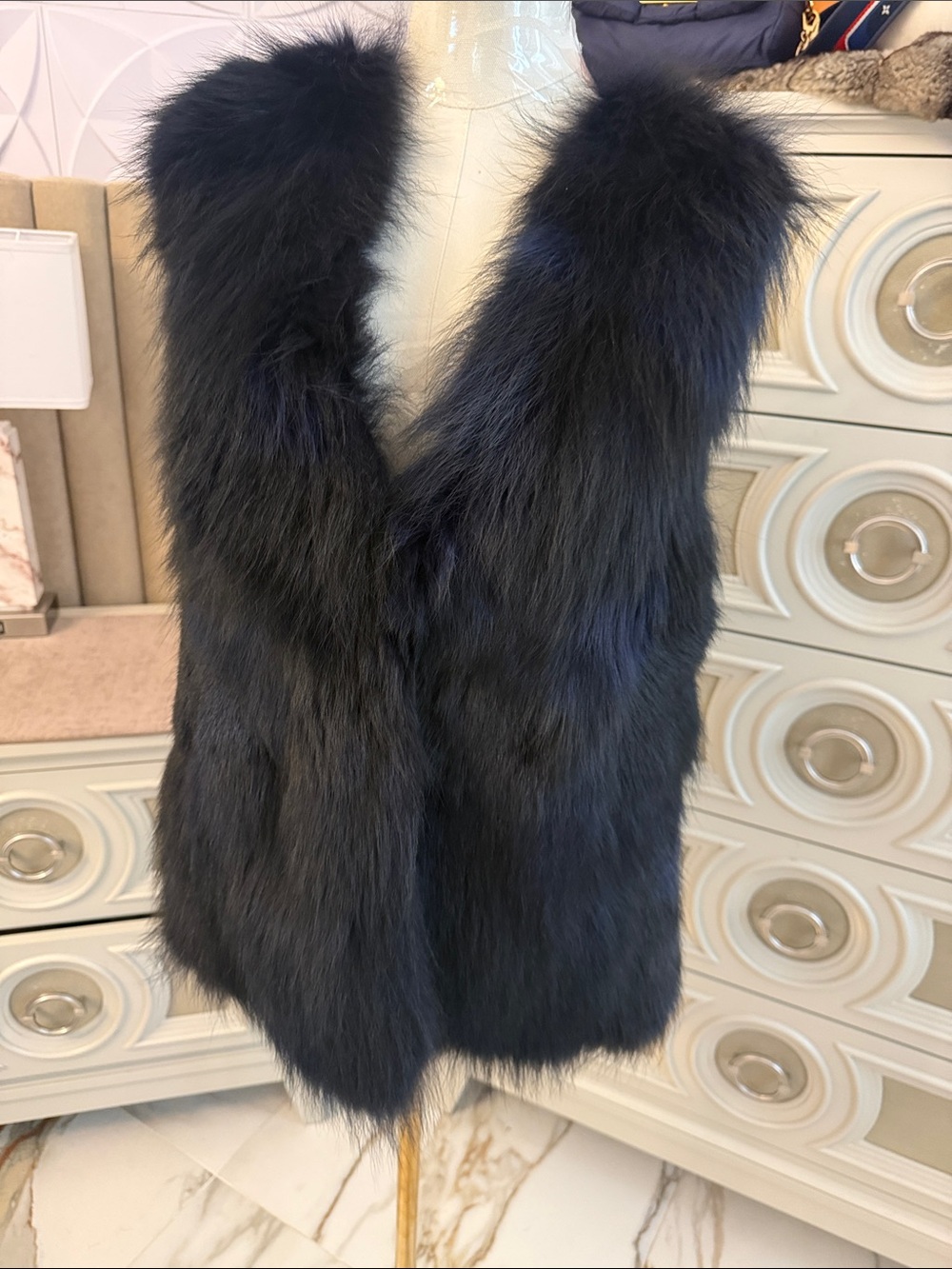 Real coyote fur vest